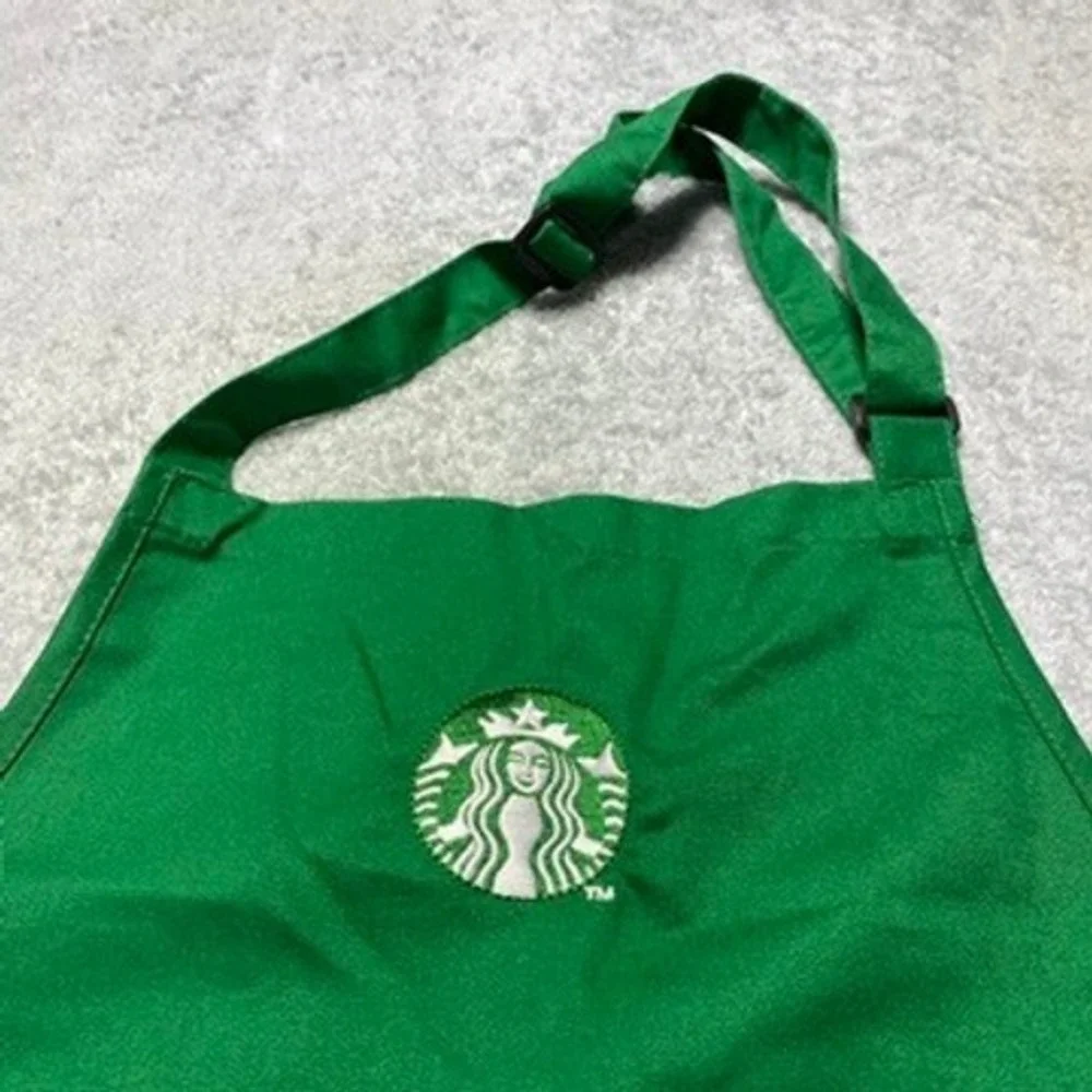 Starbucks Unisex OS Apron Barista Classic Green Embroidered Logo Pockets